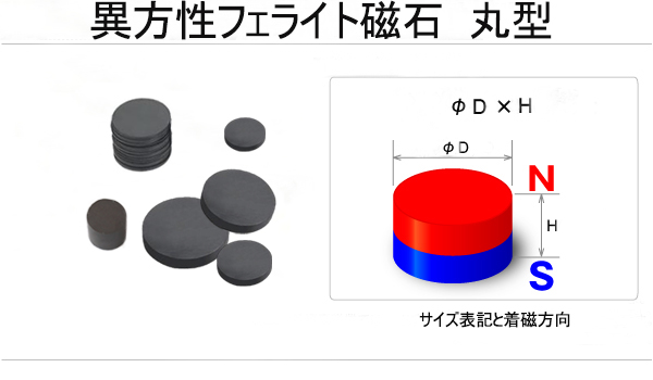 Anisotropic Ferrite Magnet Round Shape